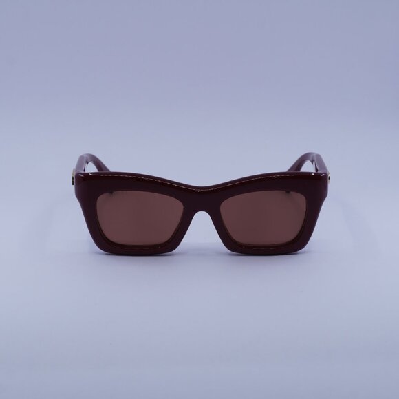 Gucci GG1773SA 002 Sunglasses Burgundy Cay Eye Frame, Brown Lenses - Picture 3 of 12